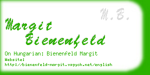 margit bienenfeld business card